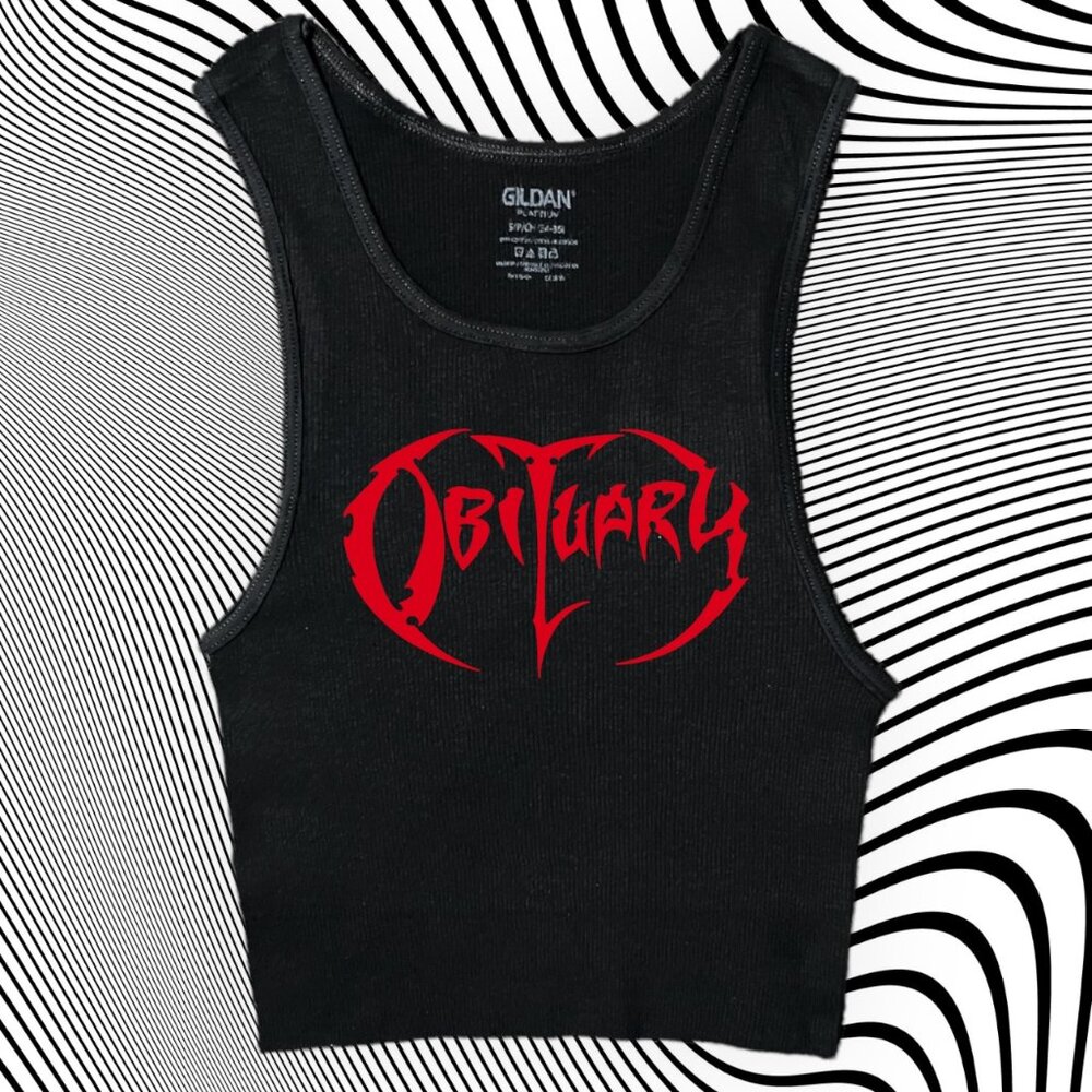 Obituary Unisex Cropped Tank